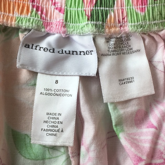 VINTAGE SKORT sz 8 FLORAL Hawaii Vibe COTTON EUC - Picture 7 of 8